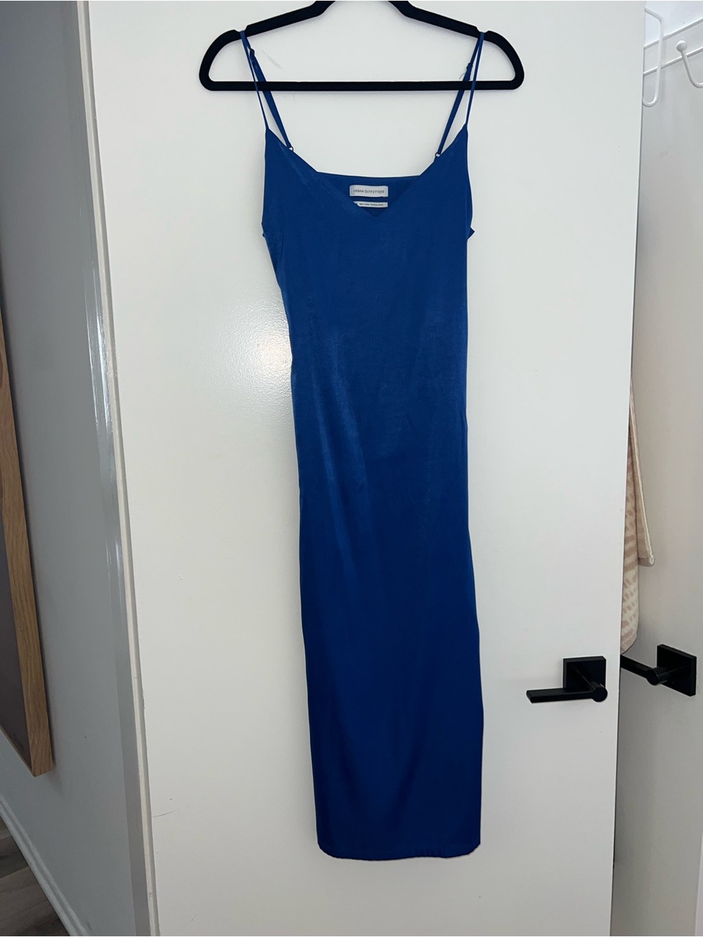 Urban Outfitters Cobalt Blue Satin Maxi Slip Dress M